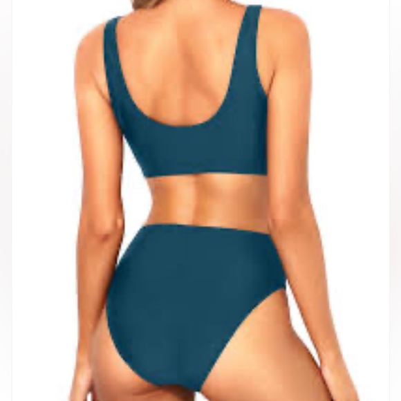 TEMPT ME womens 2 piece high waist athletic bikini set size medium NWT - Picture 3 of 3